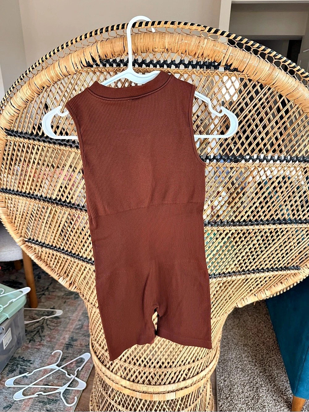 Ribbed Sleeveless Romper Size Small